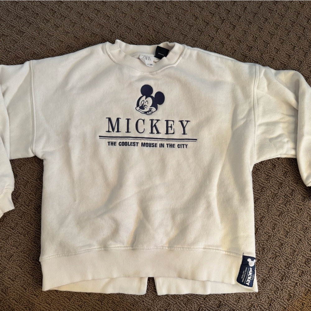 Zara Kids Cream Mickey Sweatshirt